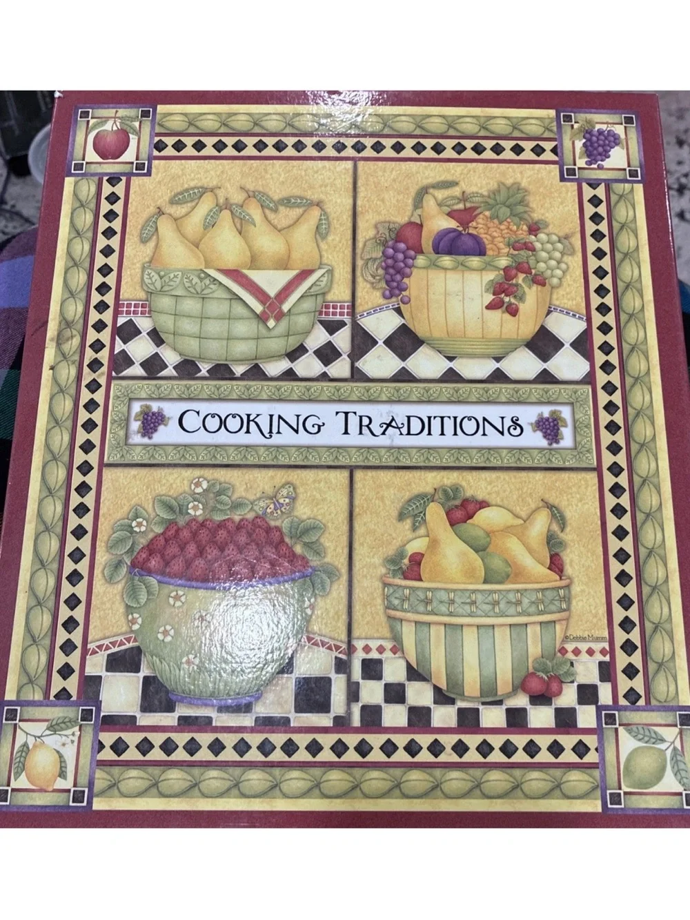 Debbie Mumm Cooking Traditions Cook Book With Hand Written Recipes Inside